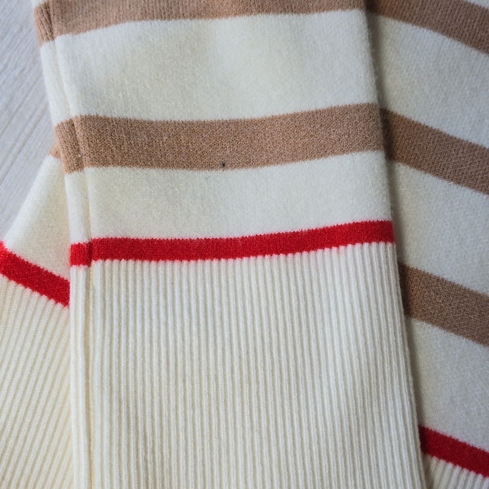 Tahari Striped Mock Neck Sweater 3/4 Sleeves Women' Size XS - Picture 13 of 15